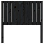 vidaXL Tăblie de pat, negru, 95,5x4x100 cm, lemn masiv de pin