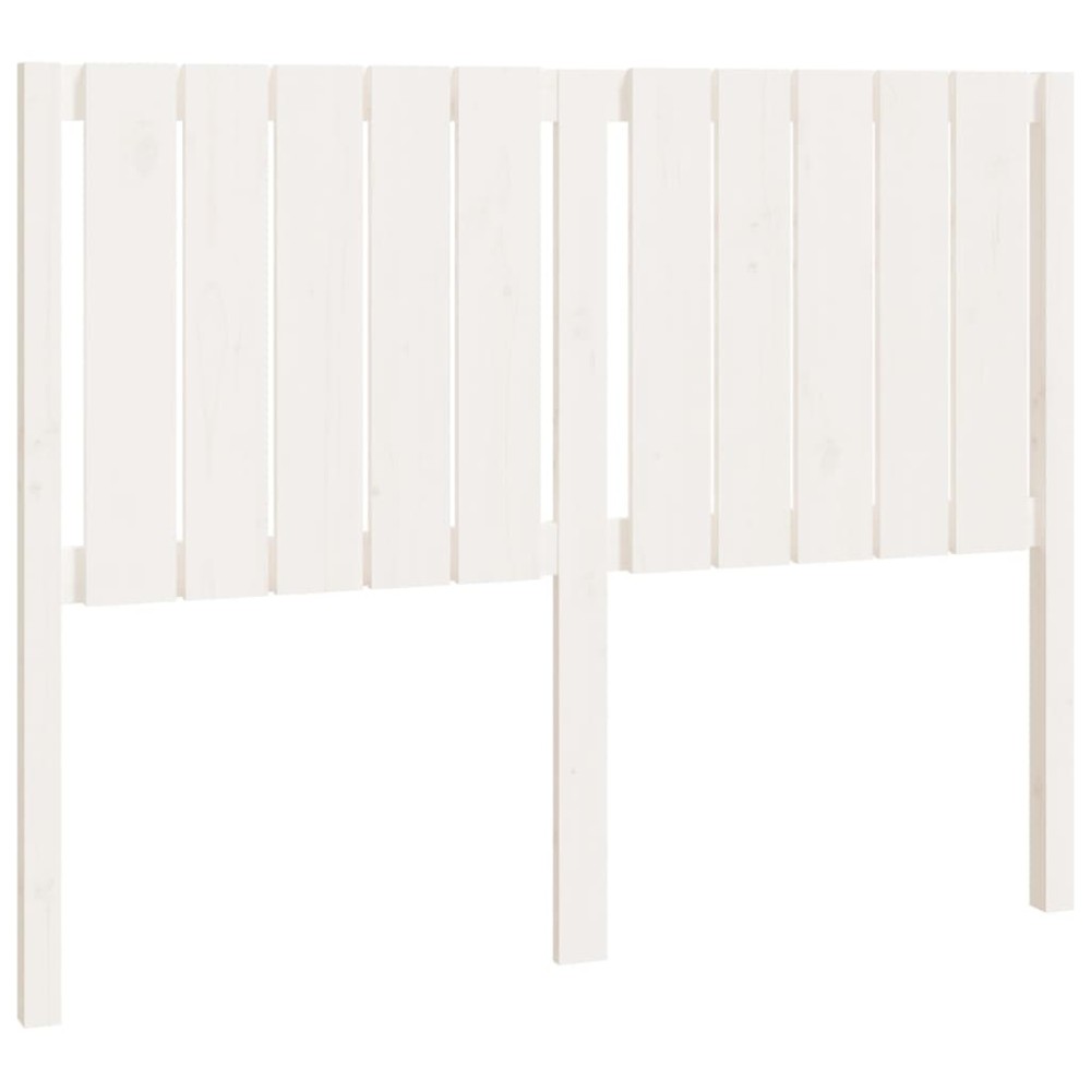 vidaXL Tăblie de pat, alb, 125,5x4x100 cm, lemn masiv de pin