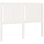 vidaXL Tăblie de pat, alb, 125,5x4x100 cm, lemn masiv de pin