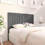 vidaXL Tăblie de pat, gri, 125,5x4x100 cm, lemn masiv de pin vidaXL Tăblie de pat, gri, 125,5x4x100 cm, lemn masiv de pin