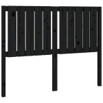 vidaXL Tăblie de pat, negru, 125,5x4x100 cm, lemn masiv de pin vidaXL Tăblie de pat, negru, 125,5x4x100 cm, lemn masiv de pin