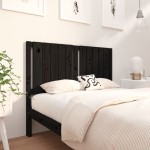 vidaXL Tăblie de pat, negru, 125,5x4x100 cm, lemn masiv de pin vidaXL Tăblie de pat, negru, 125,5x4x100 cm, lemn masiv de pin
