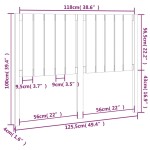 vidaXL Tăblie de pat, negru, 125,5x4x100 cm, lemn masiv de pin vidaXL Tăblie de pat, negru, 125,5x4x100 cm, lemn masiv de pin