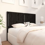 vidaXL Tăblie de pat, negru, 145,5x4x100 cm, lemn masiv de pin vidaXL Tăblie de pat, negru, 145,5x4x100 cm, lemn masiv de pin
