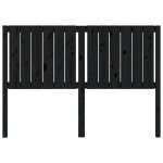 vidaXL Tăblie de pat, negru, 145,5x4x100 cm, lemn masiv de pin vidaXL Tăblie de pat, negru, 145,5x4x100 cm, lemn masiv de pin