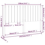 vidaXL Tăblie de pat, negru, 145,5x4x100 cm, lemn masiv de pin vidaXL Tăblie de pat, negru, 145,5x4x100 cm, lemn masiv de pin