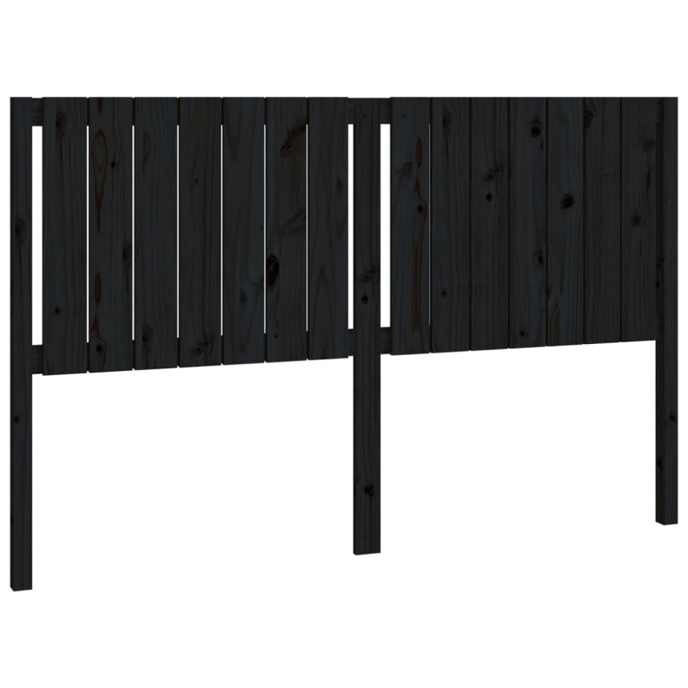 vidaXL Tăblie de pat, negru, 165,5x4x100 cm, lemn masiv de pin