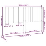 vidaXL Tăblie de pat, negru, 165,5x4x100 cm, lemn masiv de pin