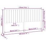 vidaXL Tăblie de pat, 185,5x4x100 cm, lemn masiv de pin