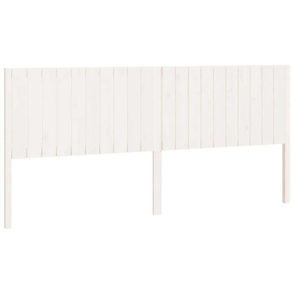 vidaXL Tăblie de pat, alb, 205,5x4x100 cm, lemn masiv de pin