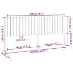 vidaXL Tăblie de pat, alb, 205,5x4x100 cm, lemn masiv de pin