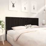 vidaXL Tăblie de pat, negru, 205,5x4x100 cm, lemn masiv de pin