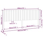 vidaXL Tăblie de pat, negru, 205,5x4x100 cm, lemn masiv de pin