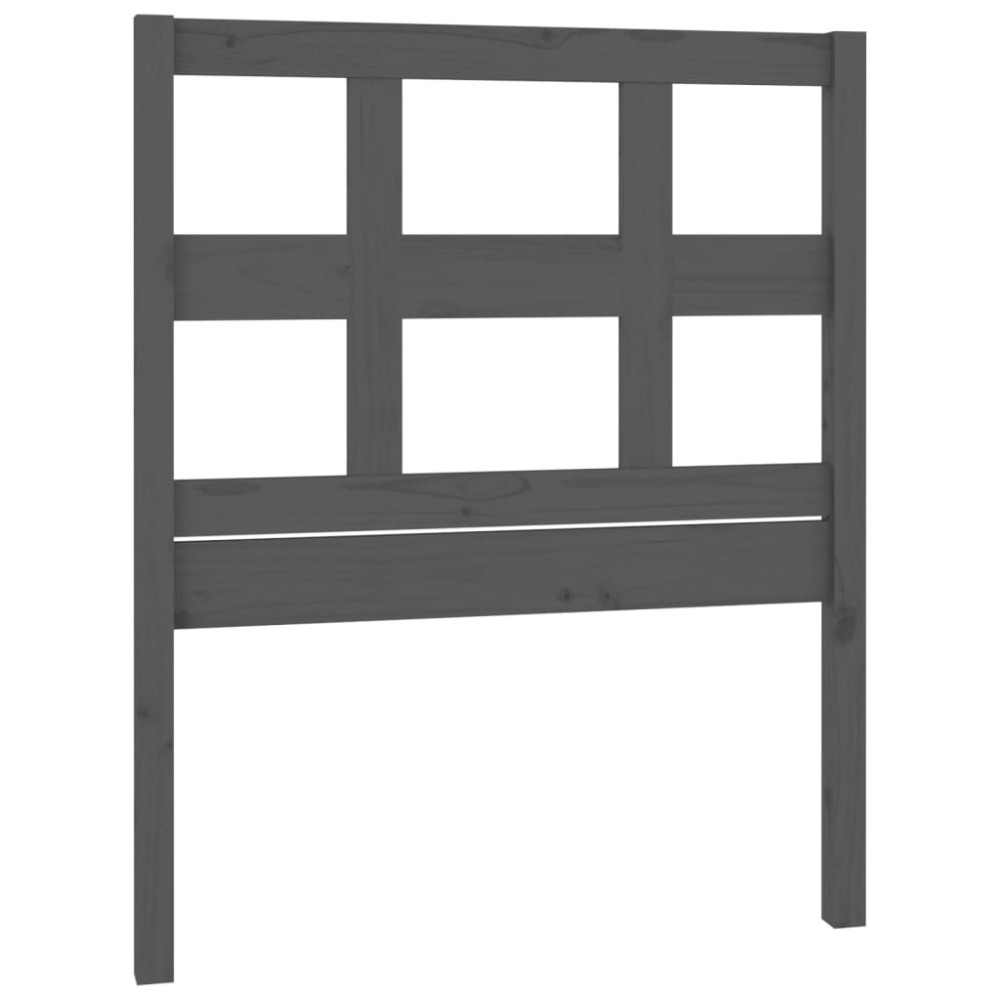vidaXL Tăblie de pat, gri, 80,5x4x100 cm, lemn masiv de pin