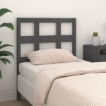 vidaXL Tăblie de pat, gri, 95,5x4x100 cm, lemn masiv de pin