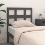 vidaXL Tăblie de pat, gri, 95,5x4x100 cm, lemn masiv de pin
