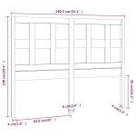 vidaXL Tăblie de pat, 140,5x4x100 cm, lemn masiv de pin