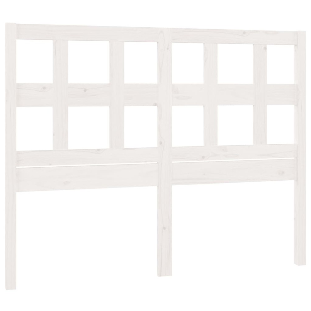 vidaXL Tăblie de pat, alb, 145,5x4x100 cm, lemn masiv de pin