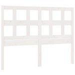 vidaXL Tăblie de pat, alb, 145,5x4x100 cm, lemn masiv de pin vidaXL Tăblie de pat, alb, 145,5x4x100 cm, lemn masiv de pin