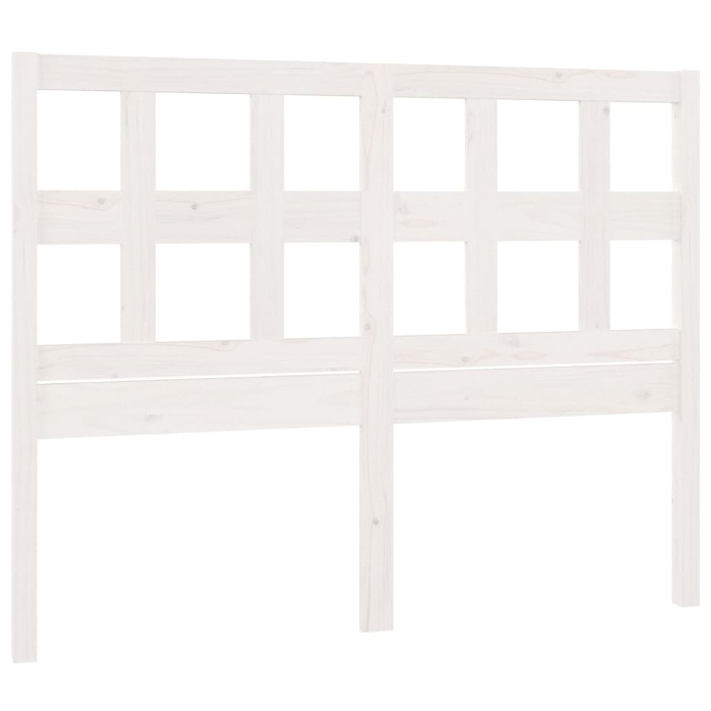 vidaXL Tăblie de pat, alb, 155,5x4x100 cm, lemn masiv de pin