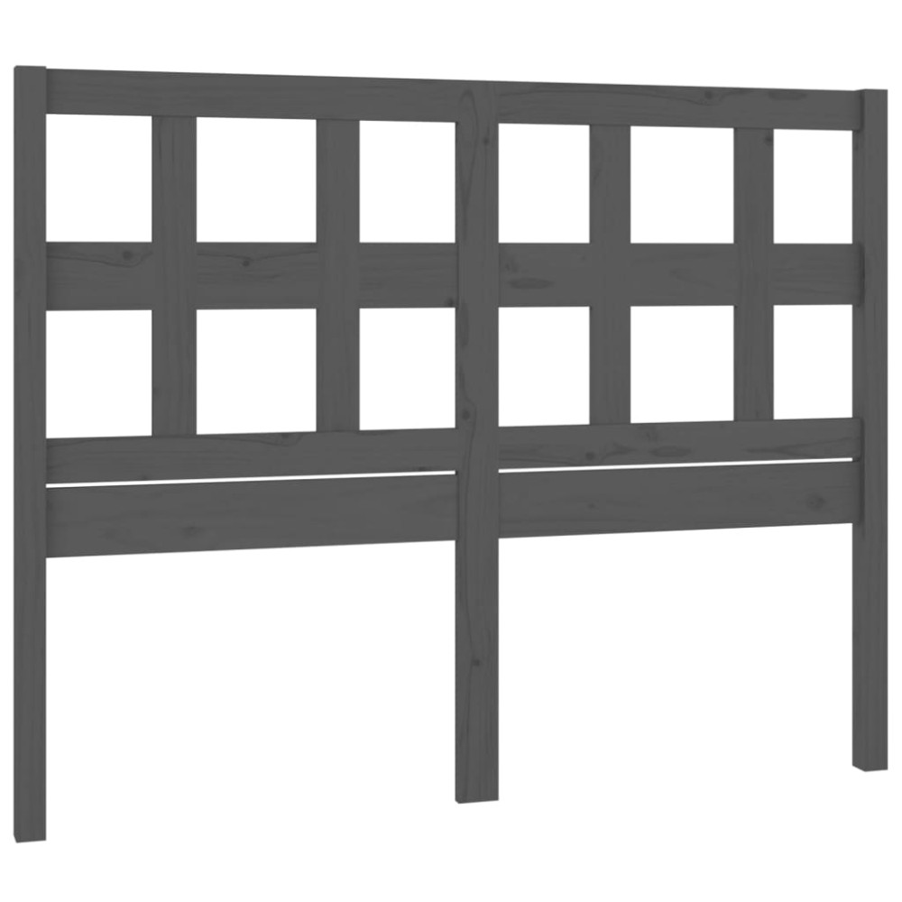 vidaXL Tăblie de pat, gri, 185,5x4x100 cm, lemn masiv de pin