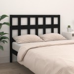 vidaXL Tăblie de pat, negru, 185,5x4x100 cm, lemn masiv de pin
