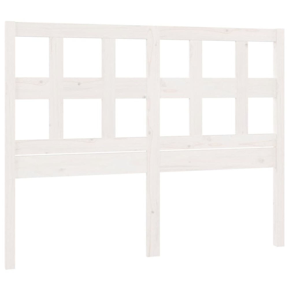 vidaXL Tăblie de pat, alb, 205,5x4x100 cm, lemn masiv de pin