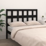 vidaXL Tăblie de pat, negru, 205,5x4x100 cm, lemn masiv de pin
