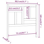 vidaXL Tăblie de pat, maro miere, 80,5x4x100 cm, lemn masiv de pin