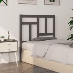 vidaXL Tăblie de pat, gri, 95,5x4x100 cm, lemn masiv de pin