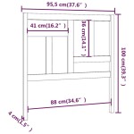 vidaXL Tăblie de pat, negru, 95,5x4x100 cm, lemn masiv de pin