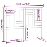 vidaXL Tăblie de pat, alb, 125,5x4x100 cm, lemn masiv de pin
