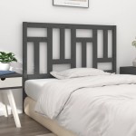 vidaXL Tăblie de pat, gri, 145,5x4x100 cm, lemn masiv de pin vidaXL Tăblie de pat, gri, 145,5x4x100 cm, lemn masiv de pin