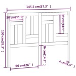 vidaXL Tăblie de pat, gri, 145,5x4x100 cm, lemn masiv de pin vidaXL Tăblie de pat, gri, 145,5x4x100 cm, lemn masiv de pin