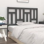 vidaXL Tăblie de pat, gri, 205,5x4x100 cm, lemn masiv de pin