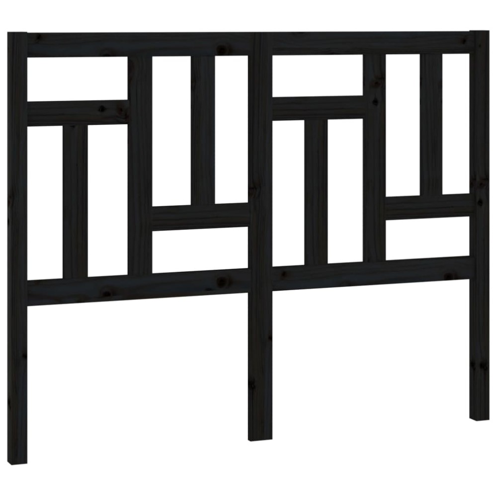 vidaXL Tăblie de pat, negru, 205,5x4x100 cm, lemn masiv de pin
