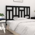 vidaXL Tăblie de pat, negru, 205,5x4x100 cm, lemn masiv de pin