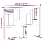 vidaXL Tăblie de pat, negru, 205,5x4x100 cm, lemn masiv de pin