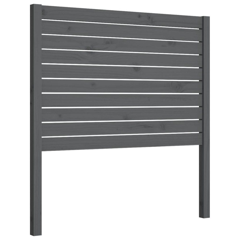 vidaXL Tăblie de pat, gri, 81x4x100 cm, lemn masiv de pin