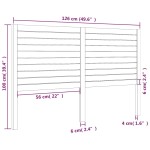 vidaXL Tăblie de pat, gri, 126x4x100 cm, lemn masiv de pin vidaXL Tăblie de pat, gri, 126x4x100 cm, lemn masiv de pin