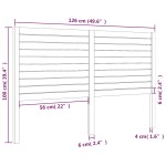 vidaXL Tăblie de pat, negru, 126x4x100 cm, lemn masiv de pin vidaXL Tăblie de pat, negru, 126x4x100 cm, lemn masiv de pin