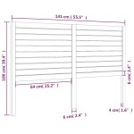 vidaXL Tăblie de pat, negru, 141x4x100 cm, lemn masiv de pin vidaXL Tăblie de pat, negru, 141x4x100 cm, lemn masiv de pin