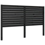 vidaXL Tăblie de pat, negru, 146x4x100 cm, lemn masiv de pin vidaXL Tăblie de pat, negru, 146x4x100 cm, lemn masiv de pin