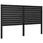 vidaXL Tăblie de pat, negru, 156x4x100 cm, lemn masiv de pin
