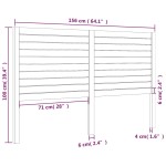 vidaXL Tăblie de pat, negru, 156x4x100 cm, lemn masiv de pin