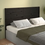 vidaXL Tăblie de pat, negru, 186x4x100 cm, lemn masiv de pin
