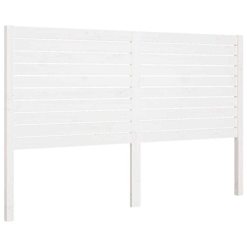vidaXL Tăblie de pat, alb, 206x4x100 cm, lemn masiv de pin