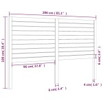 vidaXL Tăblie de pat, alb, 206x4x100 cm, lemn masiv de pin vidaXL Tăblie de pat, alb, 206x4x100 cm, lemn masiv de pin