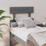 vidaXL Tăblie de pat, gri, 78,5x3x81 cm, lemn masiv de pin