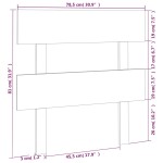 vidaXL Tăblie de pat, maro miere, 78,5x3x81 cm, lemn masiv de pin